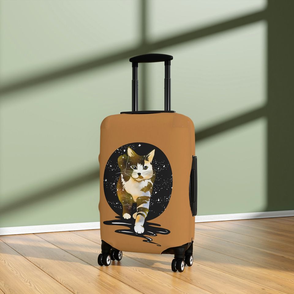 Galaxy Cat Luggage Cover, Cat Lover Gift