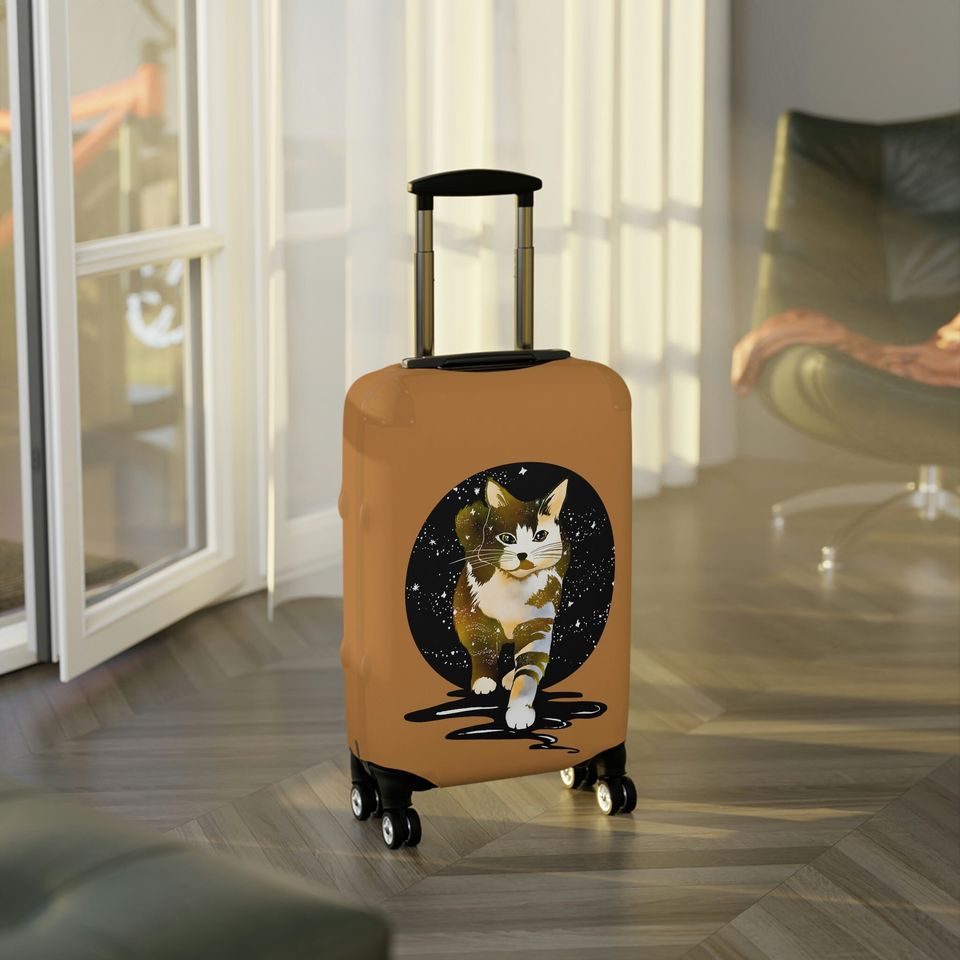 Galaxy Cat Luggage Cover, Cat Lover Gift