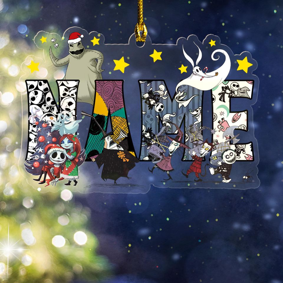 Custom Name Disney The Nightmare Before Christmas Ornament, Jack Sally Ornament