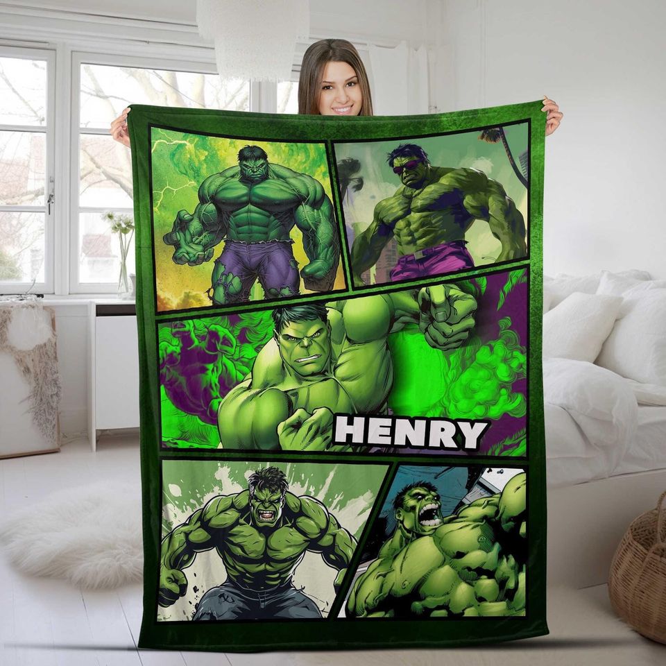 Custom Name Hulk Blanket
