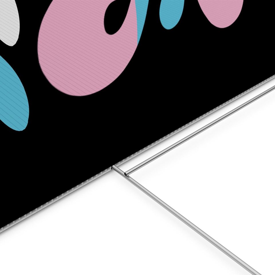 Trans Rights Are Human Rights Yard Sign - LGBTQIA+ Decor