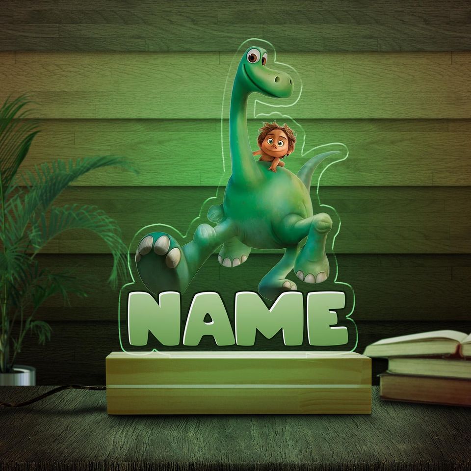 Personalized Good Dinosaur Night Light/Good Dinosaur Colored Night Light/Good Dinosaur Custom Name