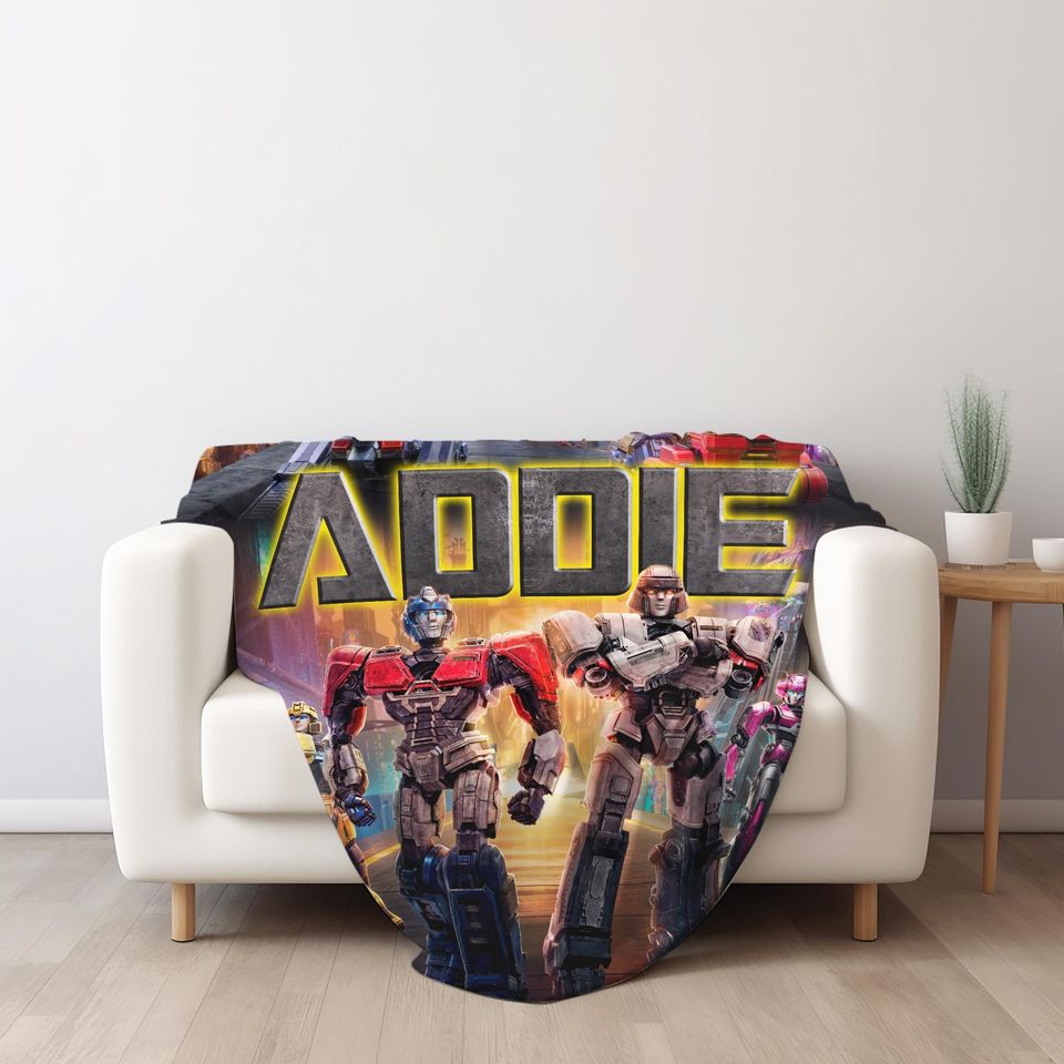 Custom Transformer Blanket/Personalized Robot Blankets/Boy Bed Room Blanket/Transformer Blanket/Auto Bots Birthday Blanket