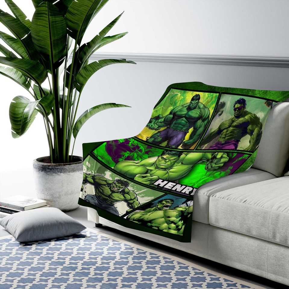 Custom Name Hulk Blanket