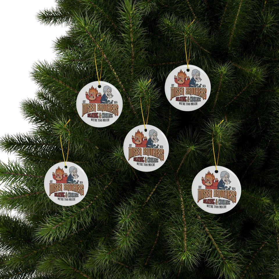 Ceramic Ornaments, Heat Miser, Christmas Decoration, Funny Holiday Gift, Snow Miser