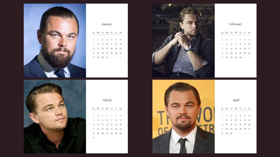 Leonardo DiCaprio 2024 Calendar