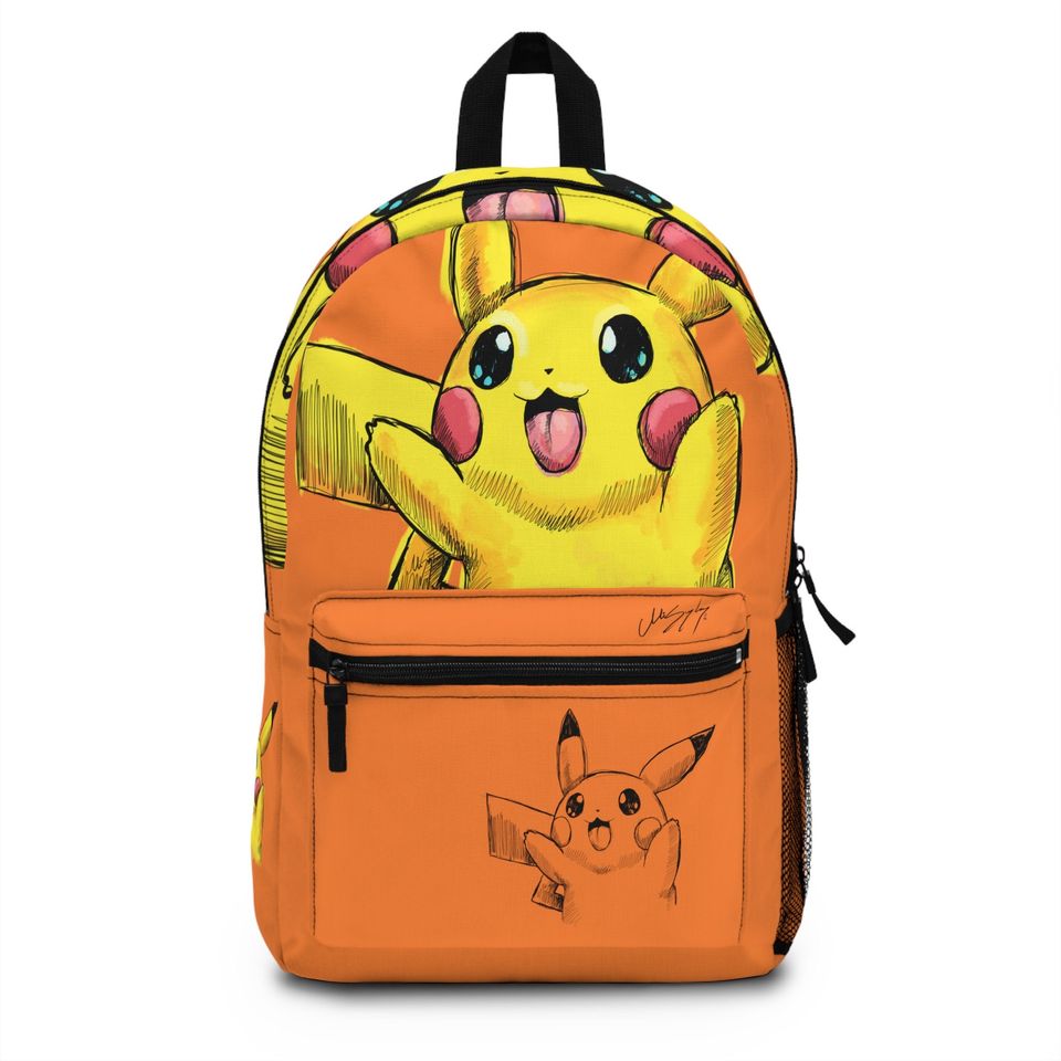 Pika Gift Backpack, Orange Back to School PKM Bag