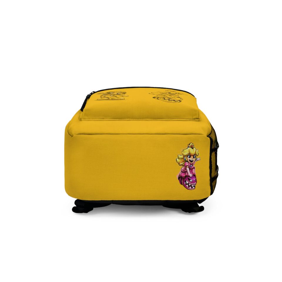 Princess Peach Yellow Backpack, Super Mario Game Bag