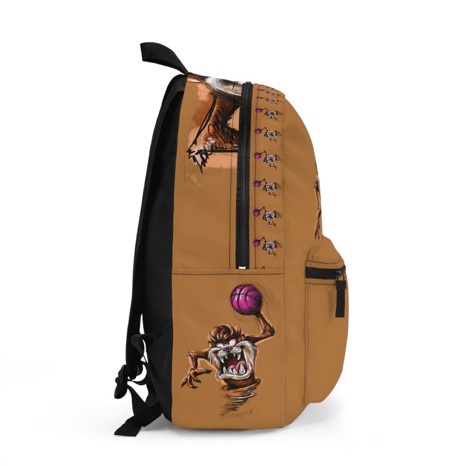 Taz Brown Backpack, Tasmanian Devil School Kids Backpack