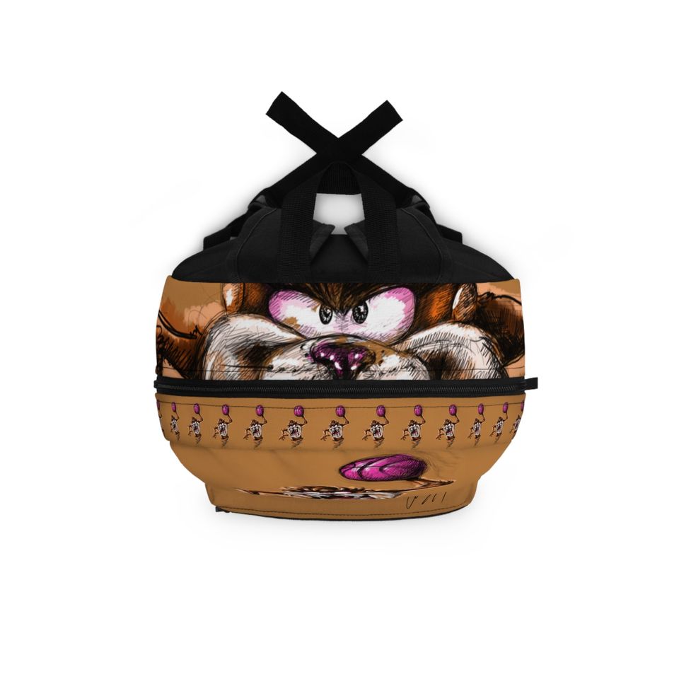 Taz Brown Backpack, Tasmanian Devil School Kids Backpack