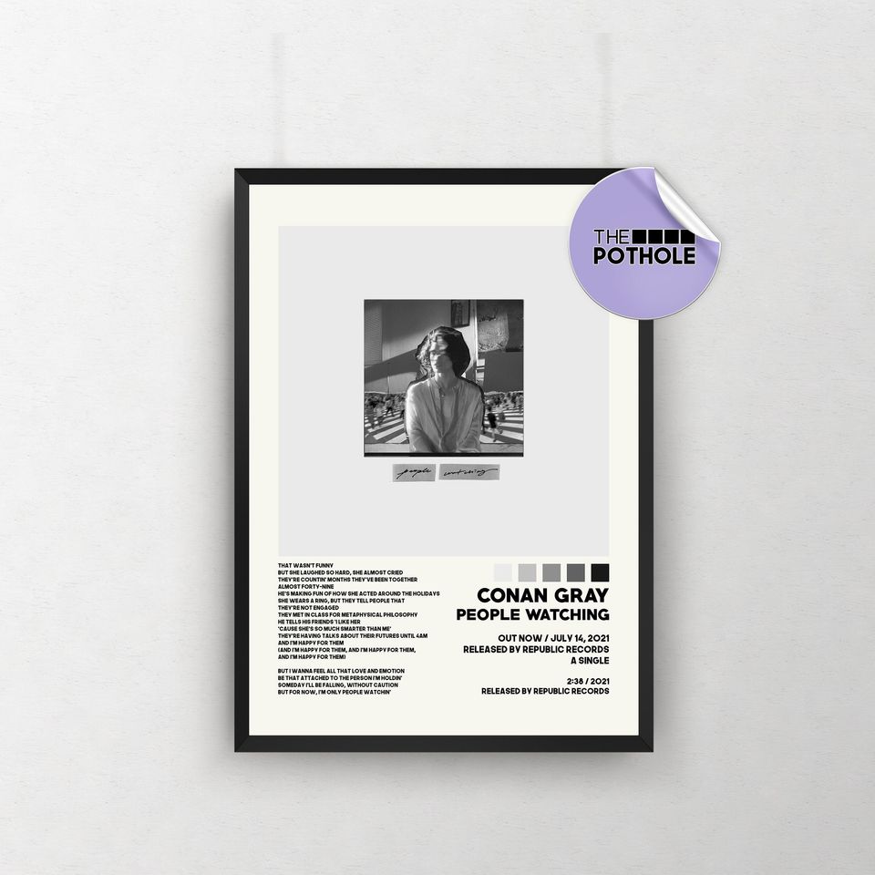 Conan Gray Posters, People Watching Poster