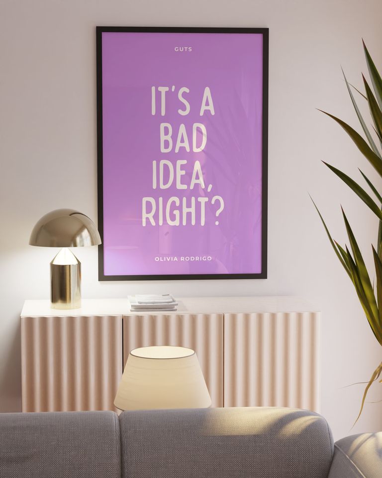 Olivia Rodrigo Bad Idea Right Poster | Olivia Rodrigo Merch
