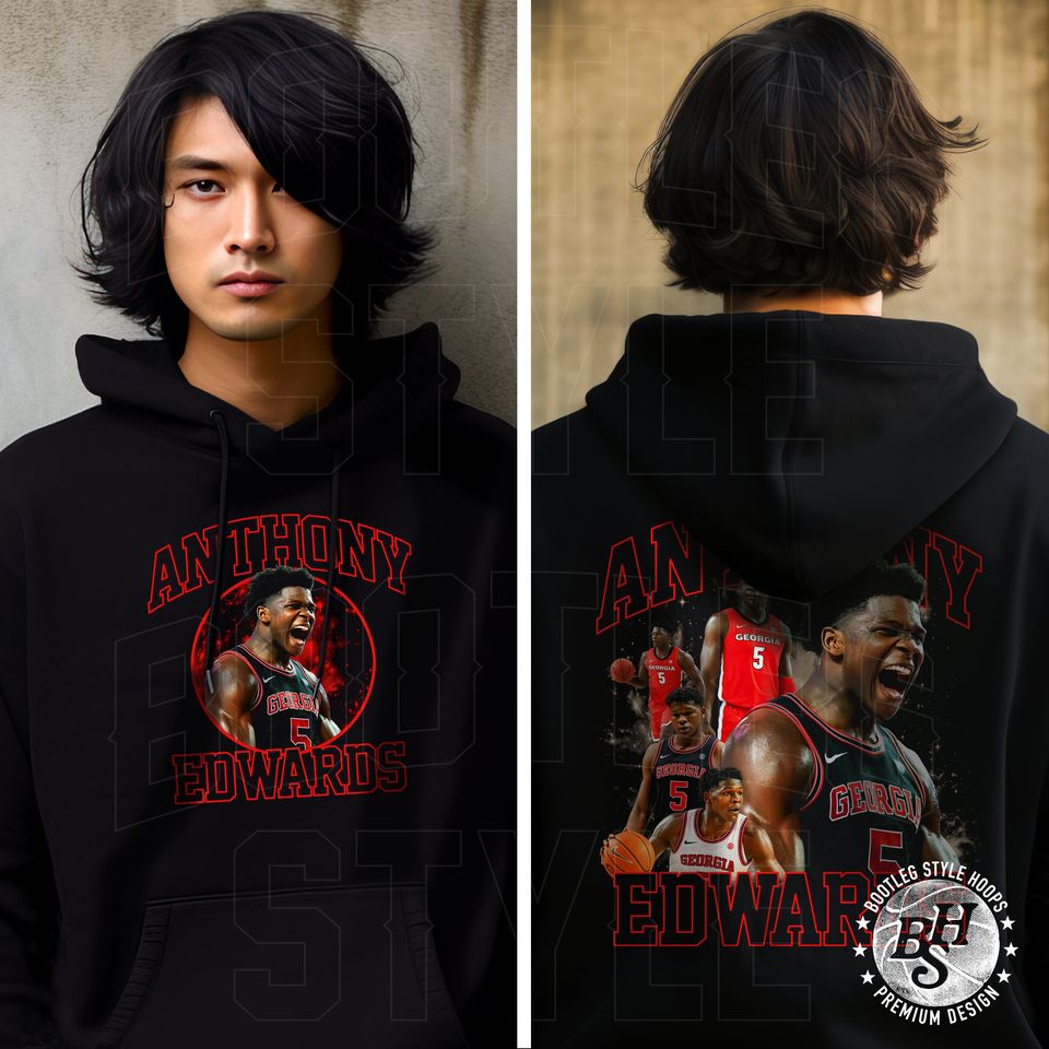 Anthony Edwards 90s Bootleg Style Rap Hoodie for Men Women