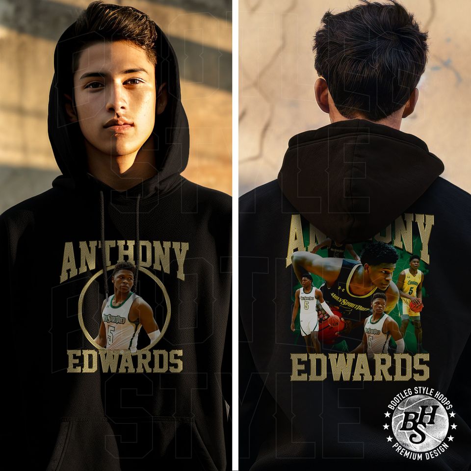 Anthony Edwards 90s Bootleg Style Rap Hoodie High