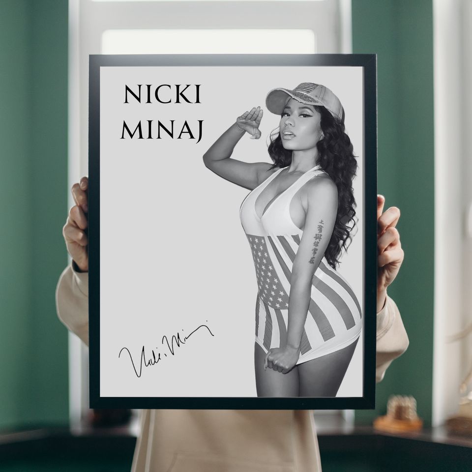 Nicki Minaj poster with autograph-digital product