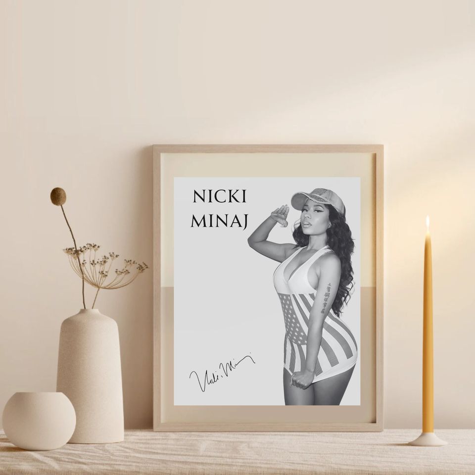 Nicki Minaj poster with autograph-digital product