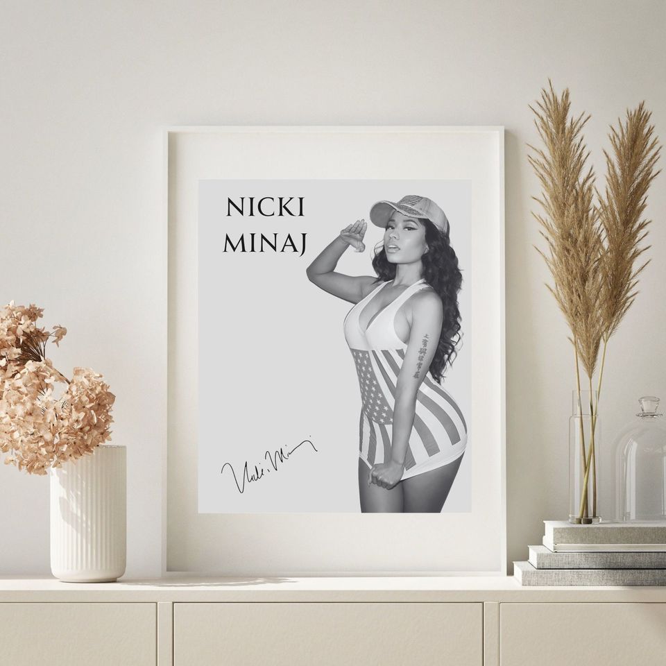 Nicki Minaj poster with autograph-digital product