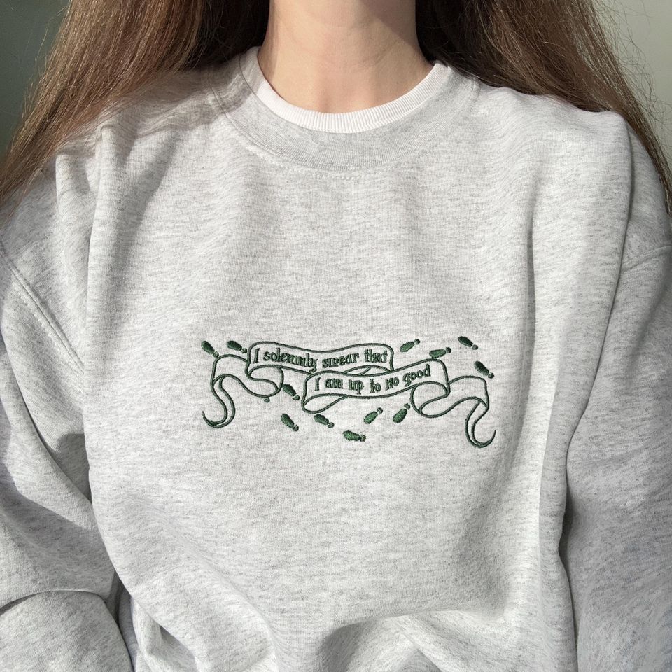 Custom embroidered sweatshirt, custom embroidered shirt, book sweatshirt, bookish sweatshirt, personalized sweatshirt, crewneck sweatshirt
