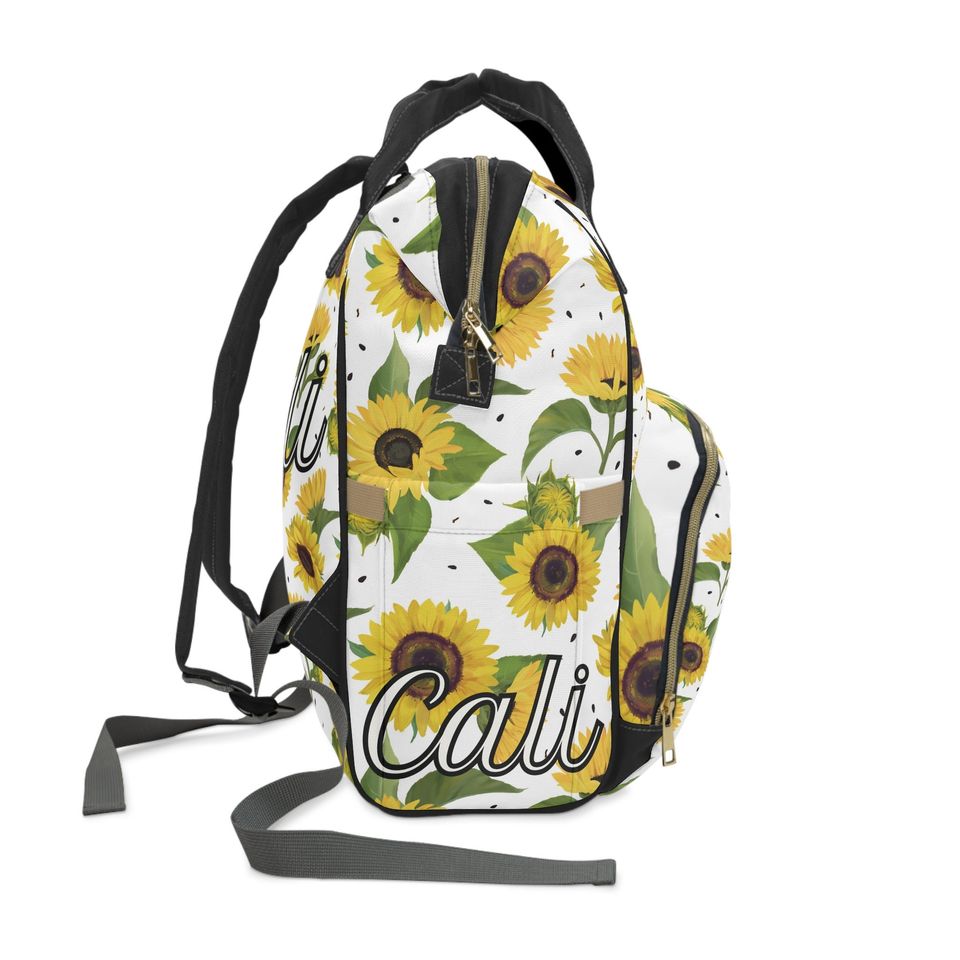 Custom Sunflower Diaper Backpack