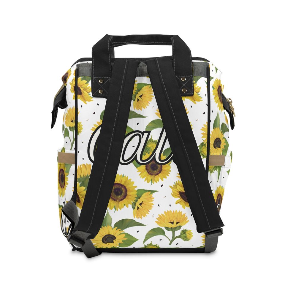 Custom Sunflower Diaper Backpack