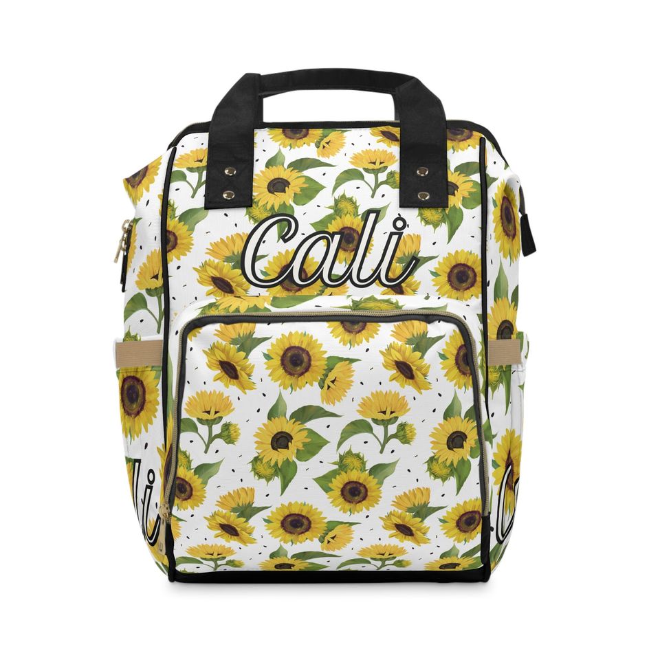 Custom Sunflower Diaper Backpack