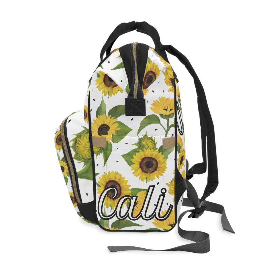 Custom Sunflower Diaper Backpack