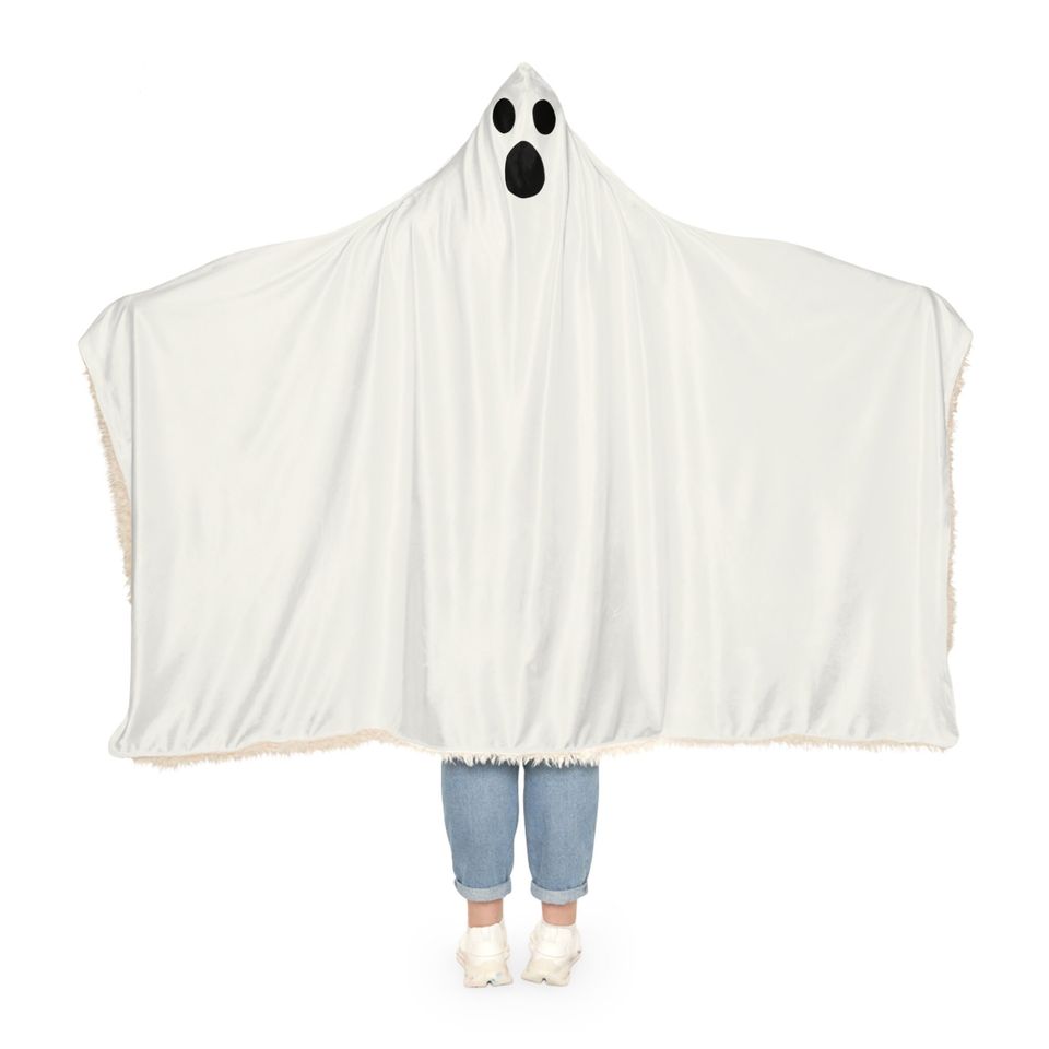 Hooded Ghost Snuggle Blanket for Halloween