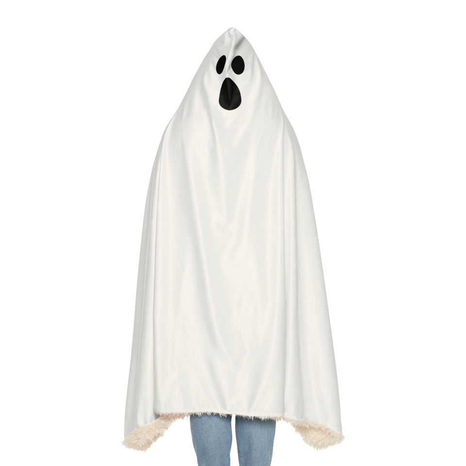 Hooded Ghost Snuggle Blanket for Halloween