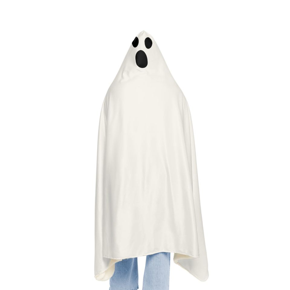 Hooded Ghost Snuggle Blanket for Halloween