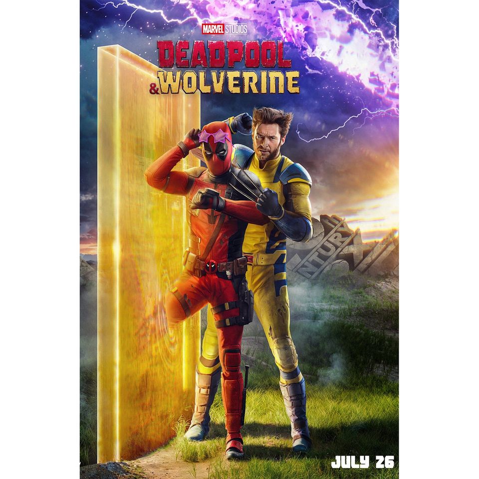 Deadpool and Wolverine Movie Poster -  Wall Art - Room Decor