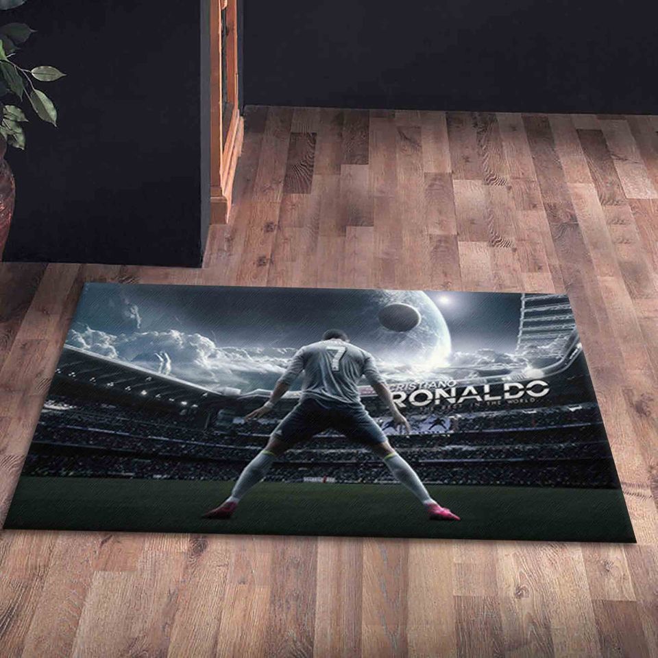 Cristiano Ronaldo Rug, Ronaldo Lover Gift Rug, Man Cave Rug, Runner Wall Hanging