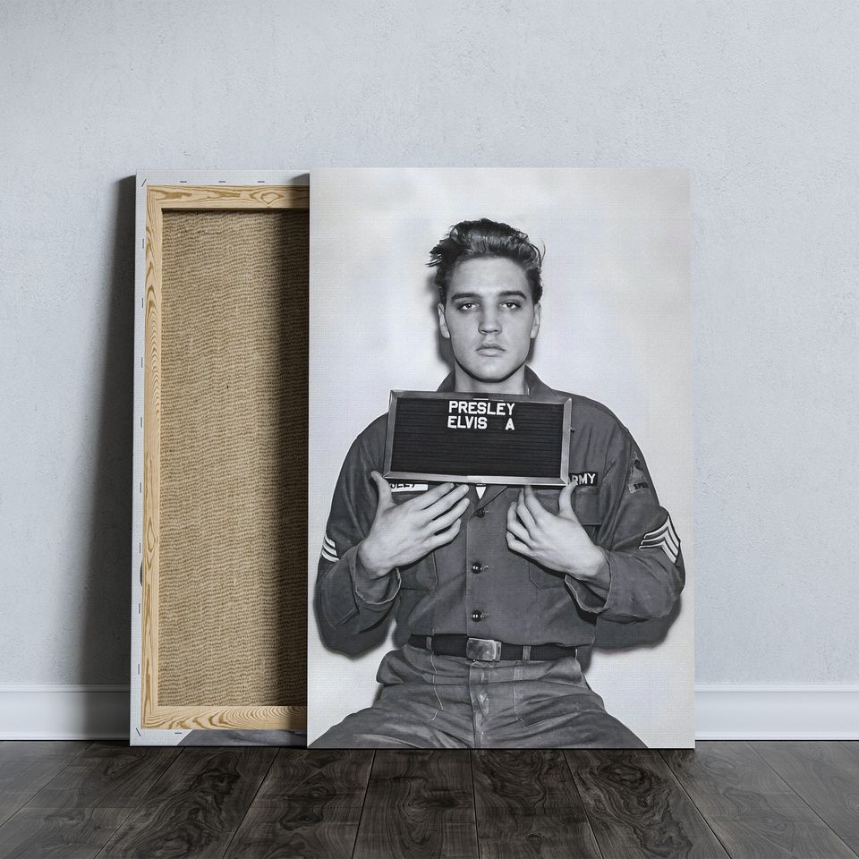 Elvis Presley Mugshot Poster print, Rock And Roll King