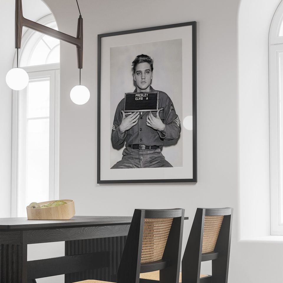 Elvis Presley Mugshot Poster print, Rock And Roll King