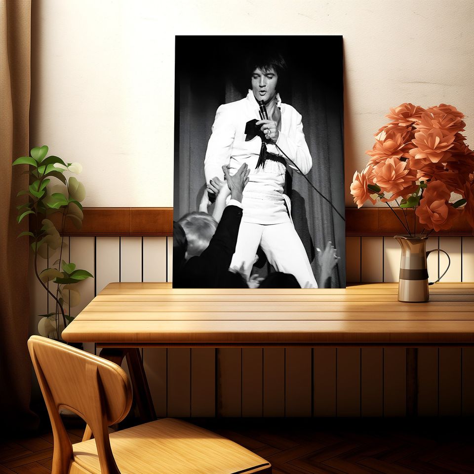 Elvis Presley Poster, Rock And Roll Canvas Wall Art