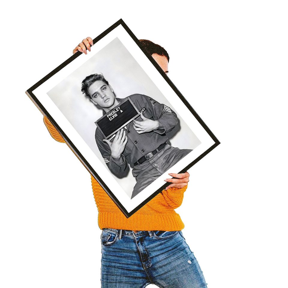 Elvis Presley Mugshot Poster print, Rock And Roll King
