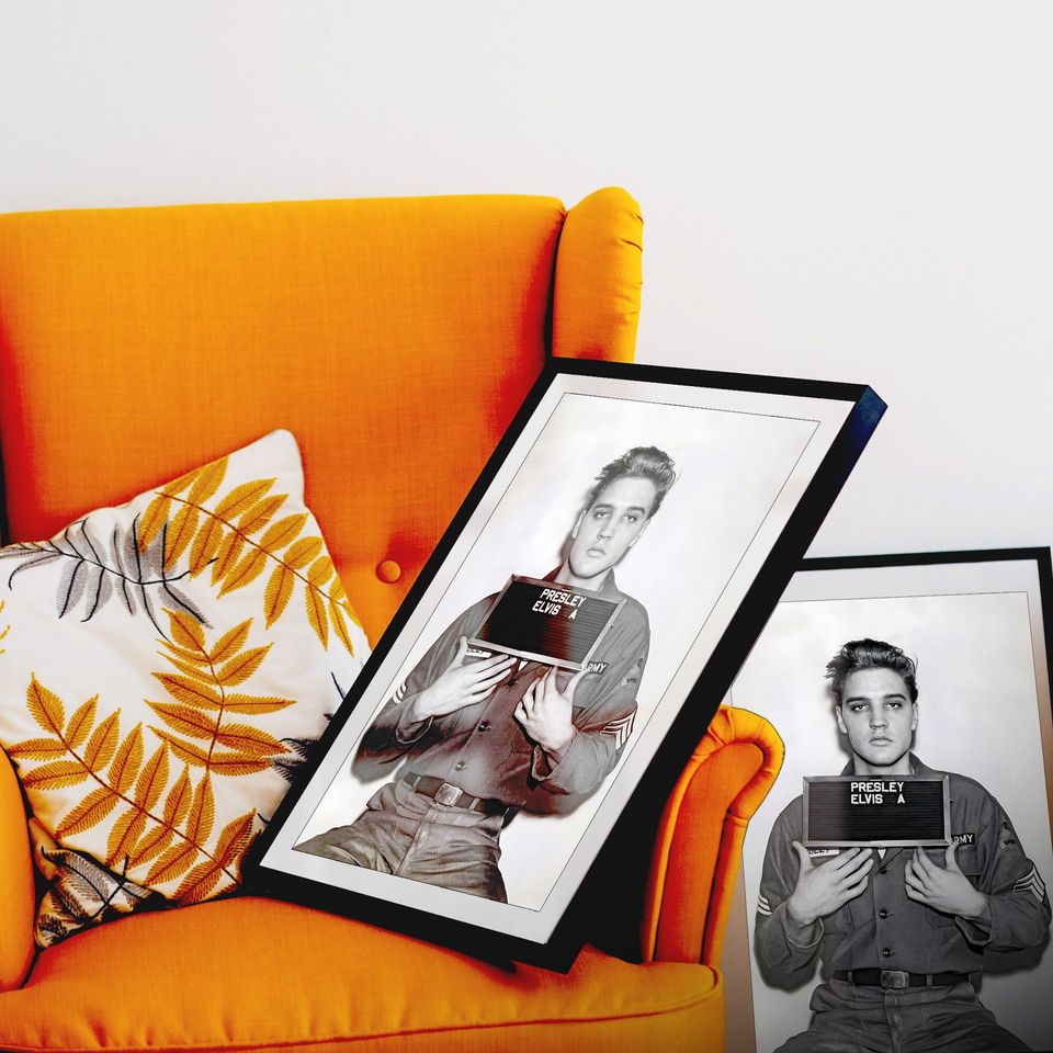 Elvis Presley Mugshot Poster print, Rock And Roll King