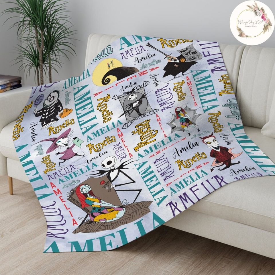 Personalized Disney The Nightmare Before Christmas Blanket