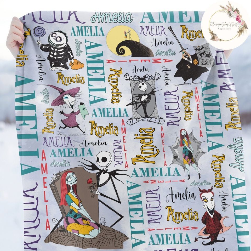Personalized Disney The Nightmare Before Christmas Blanket
