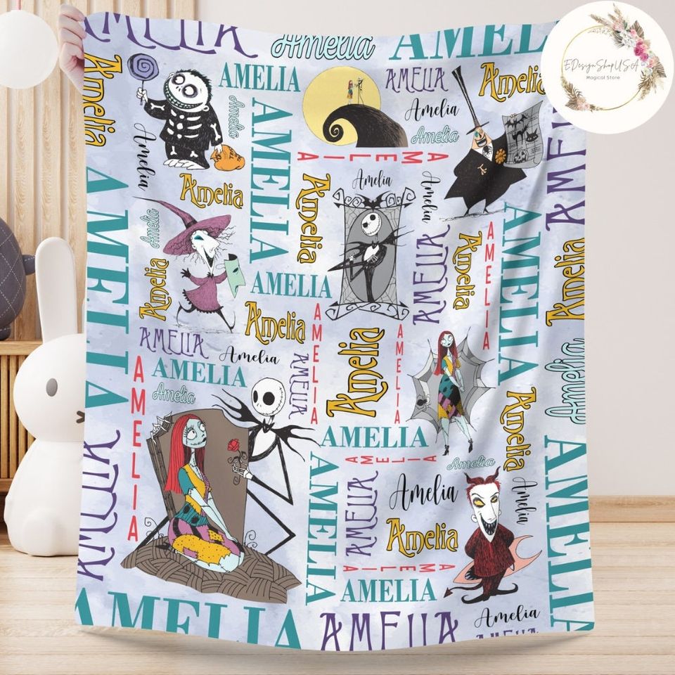 Personalized Disney The Nightmare Before Christmas Blanket