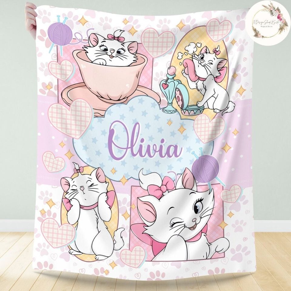 Personalized Disney The Aristocats Marie Fleece Blanket