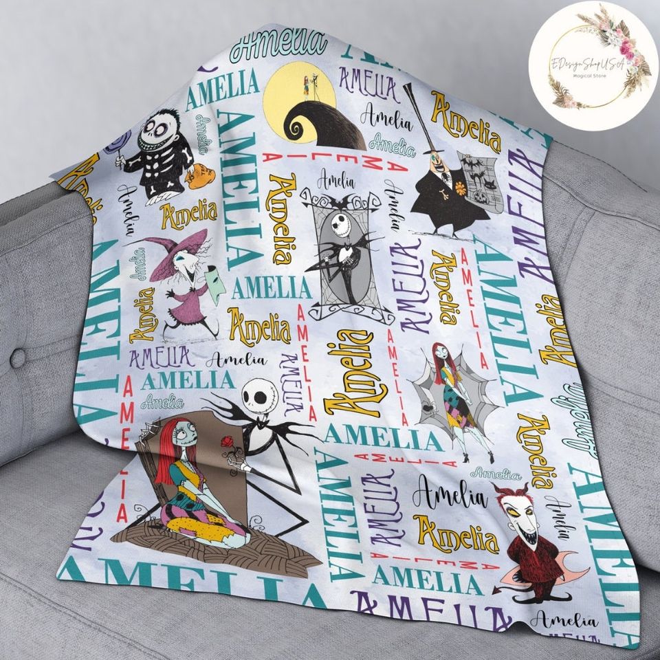 Personalized Disney The Nightmare Before Christmas Blanket