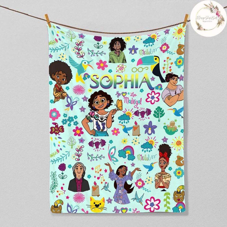 Personalized Floral Disney Encanto Blanket