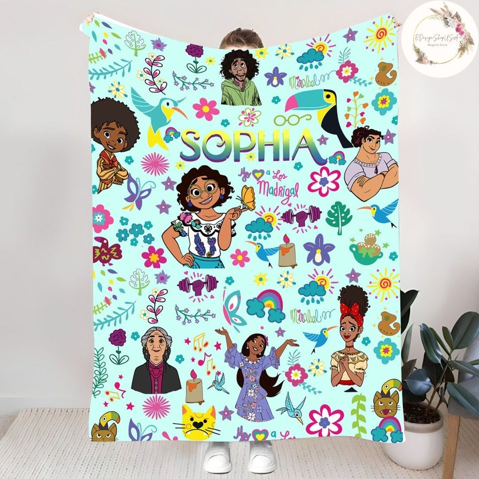 Personalized Floral Disney Encanto Blanket