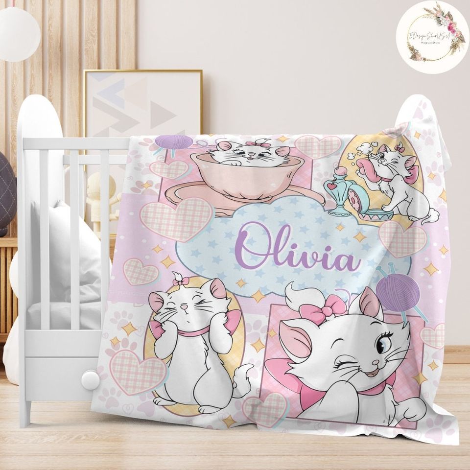 Personalized Disney The Aristocats Marie Fleece Blanket