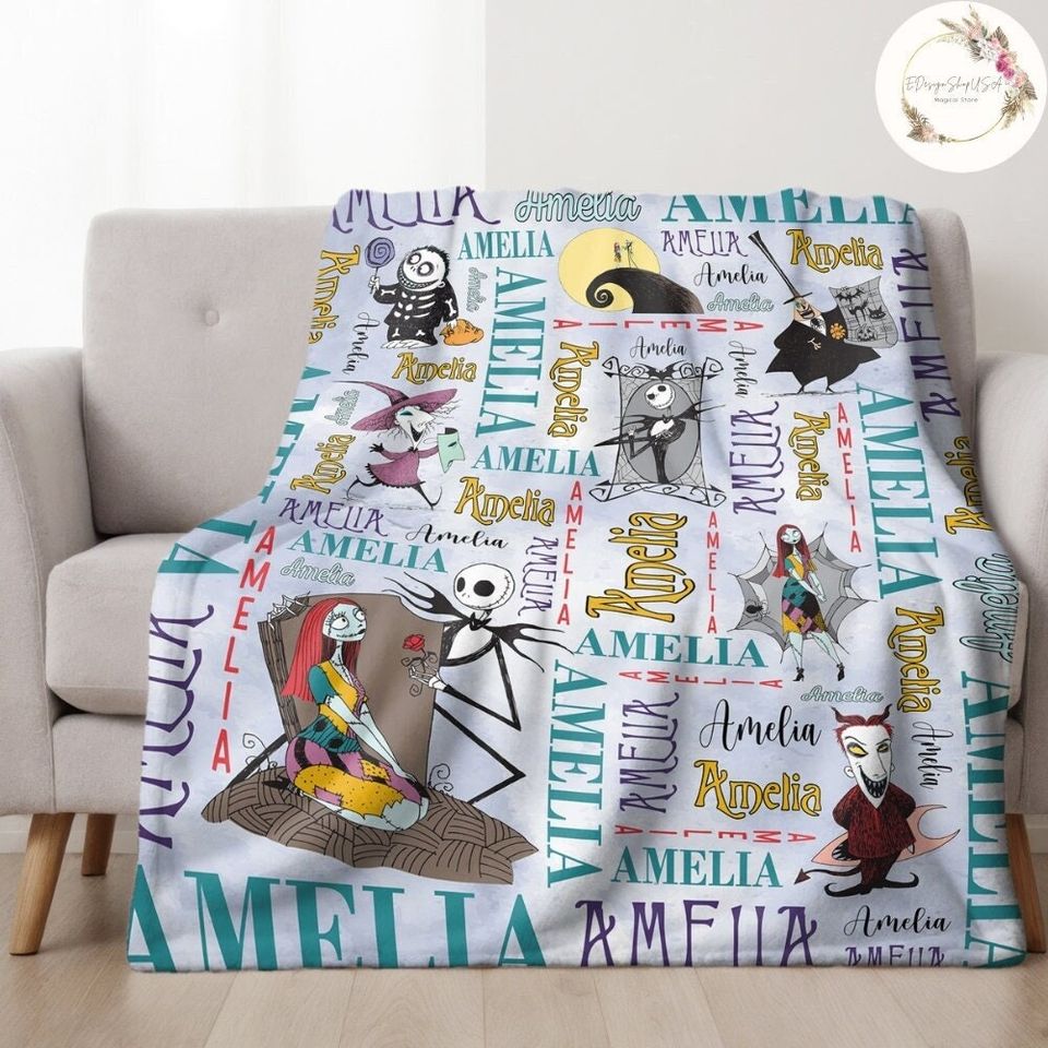 Personalized Disney The Nightmare Before Christmas Blanket