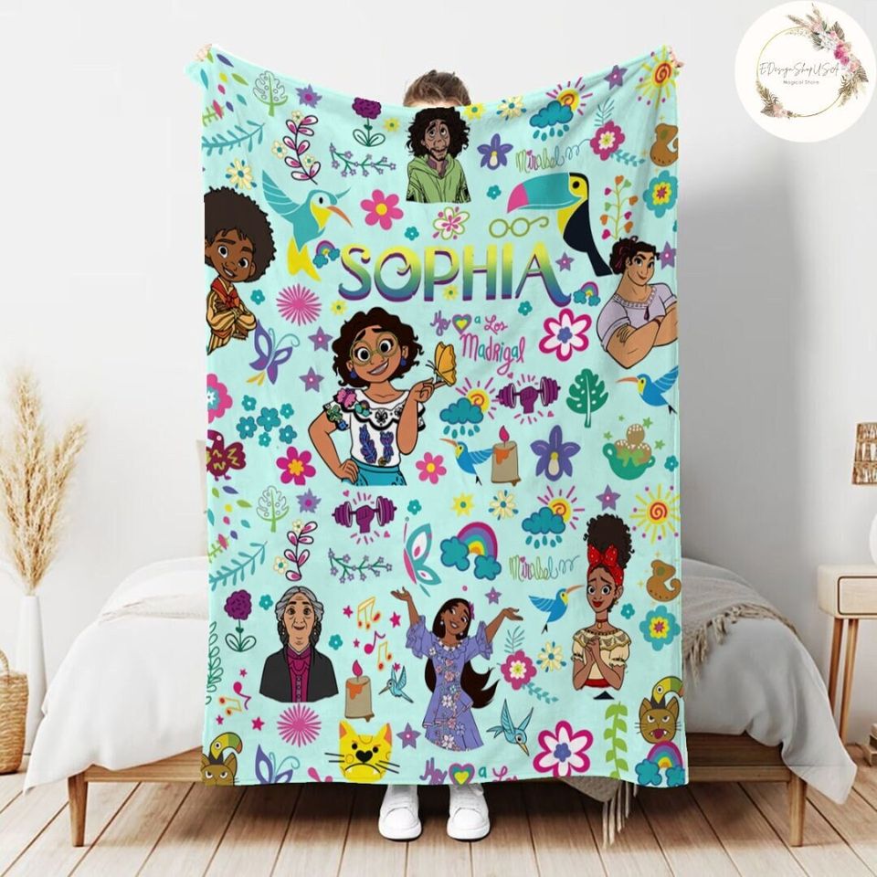 Personalized Floral Disney Encanto Blanket