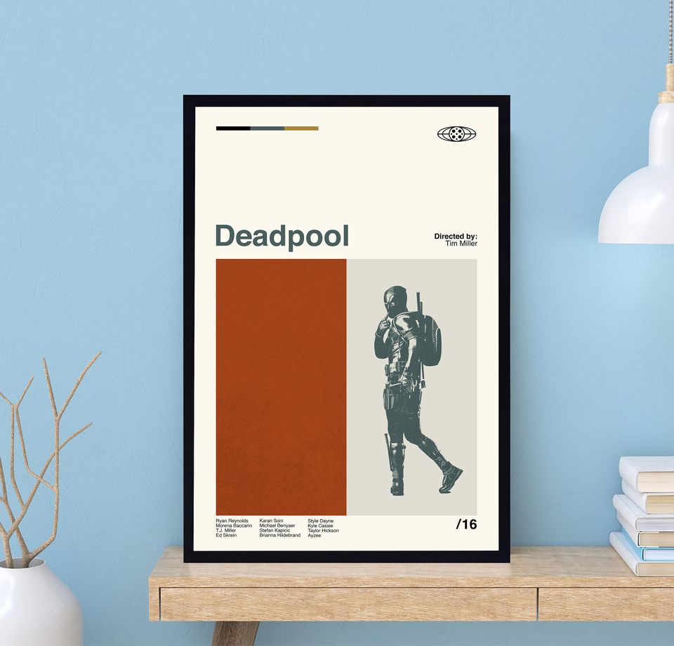 Deadpool Movie Poster, Deadpool Poster, Retro Movie Poster