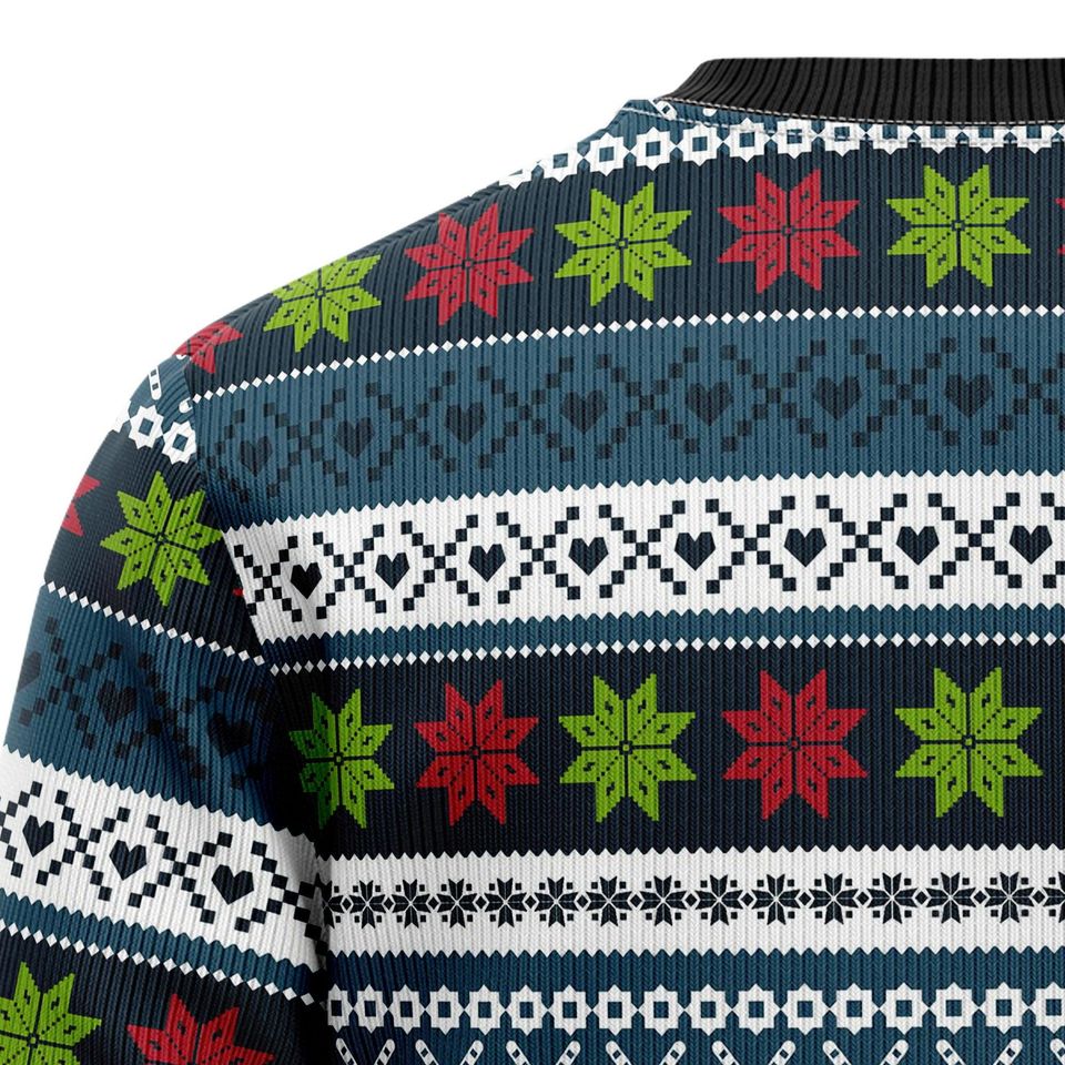 Santa Social Distancing Ugly Sweater, Funny Christmas Jumper