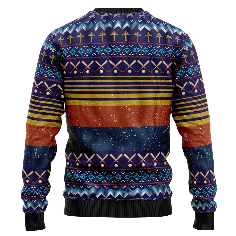 Jesus Saves Christmas Sweater, Funny Christian Baseball Pullover