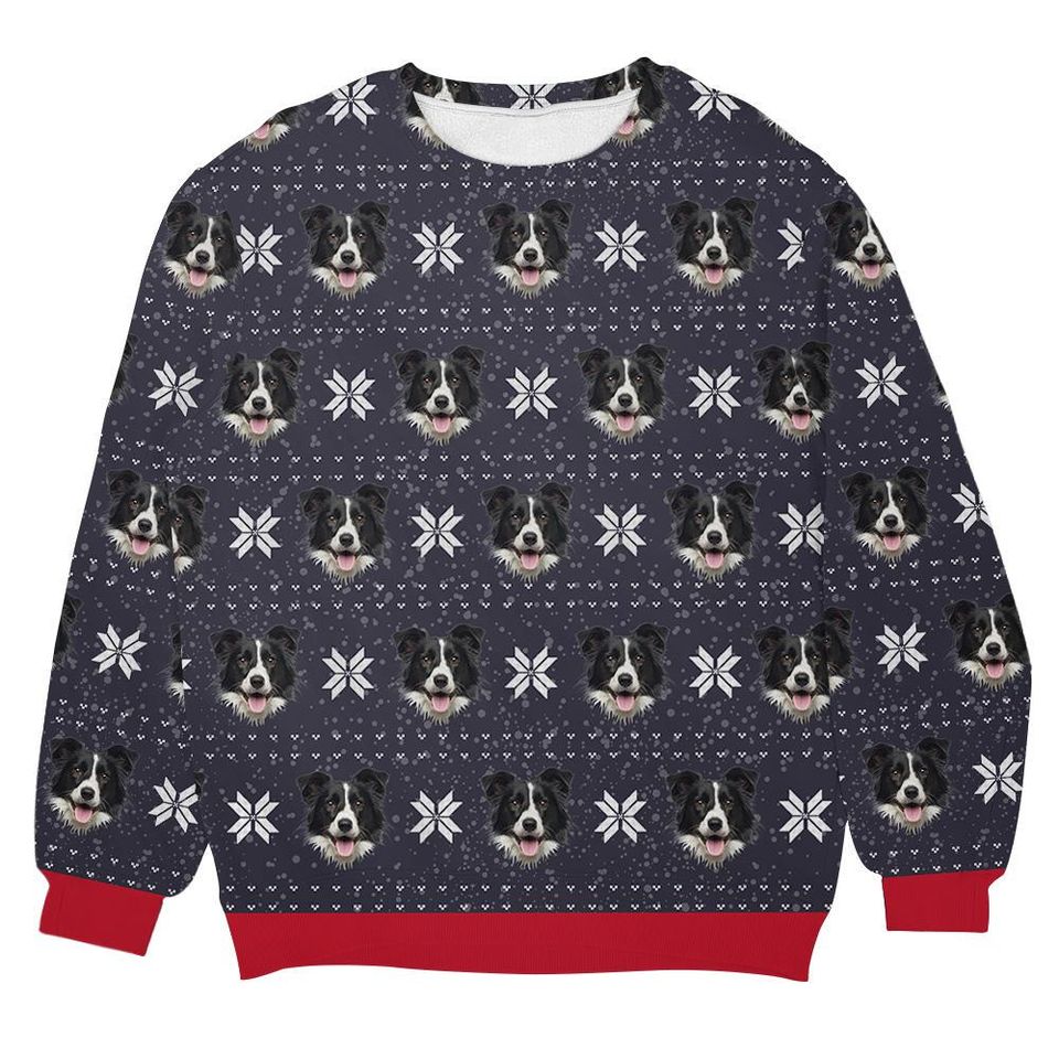 Custom Dog Face Christmas Sweater, Funny Pet Ugly Xmas Jumper